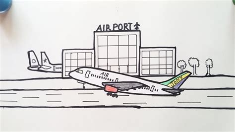 Airport Drawing For Kids / How To Draw An Airport Youtube - Not only ...