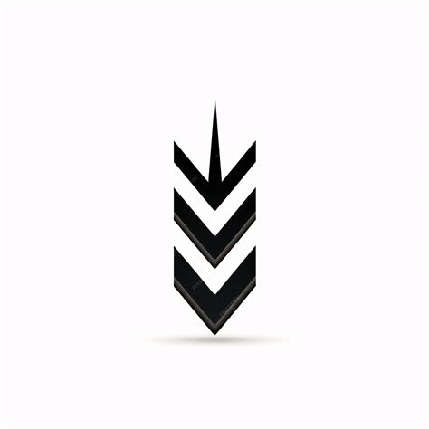 Premium Photo | A black arrow symbol with a white background