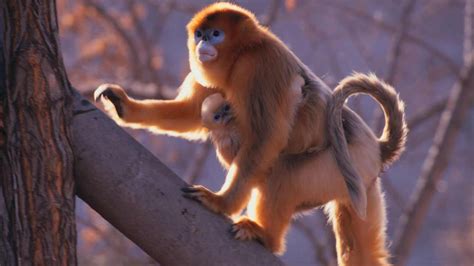 Adorable baby golden snub-nosed monkey makes public debut in Guangzhou ...