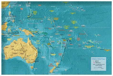 Political Map of Oceania/Australia - Nations Online Project