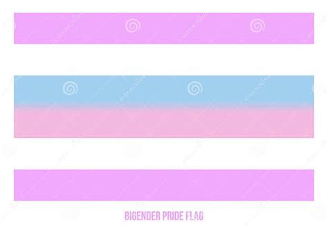 Bigender Pride Flag Vector Illustration Designed with Correct Color ...