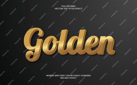 Premium Vector | Golden text effect