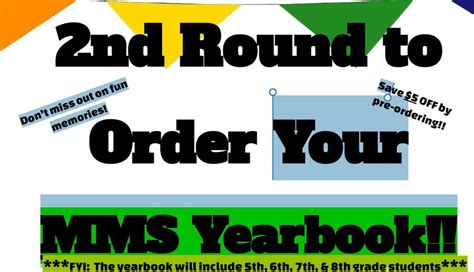 Order your 2023 MMS Yearbook today! | Memorial Middle School