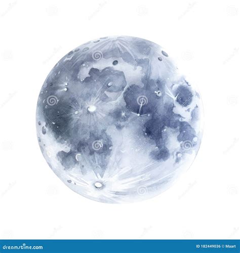 Hand drawn moon watercolor stock vector. Illustration of drawing ...