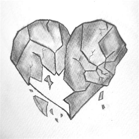 Sad Drawings Of Broken Heart