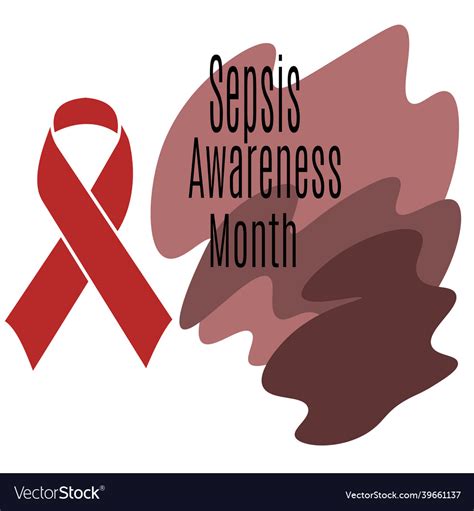 Sepsis awareness month concept with color Vector Image