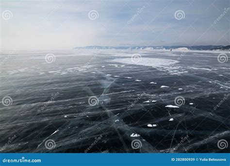 Ice of Lake Baikal stock image. Image of panorama, white - 282800939