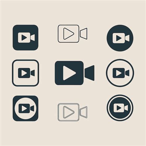 Premium Vector | Play video icons vector image design