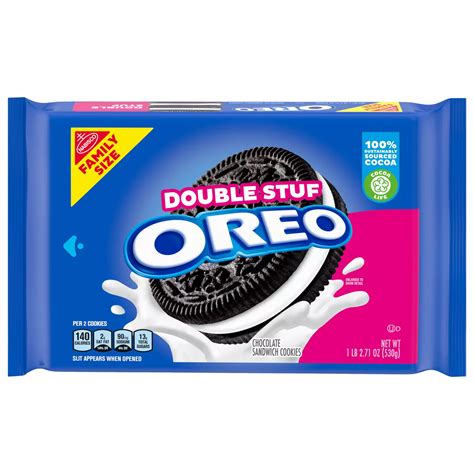 OREO Double Stuf Chocolate Sandwich Cookies Family Size - Shop Cookies ...