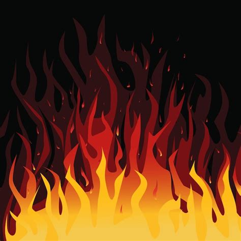 Premium Vector | Fire background, flat style vector illustration burn ...