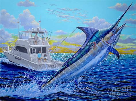 Viking Marlin Painting by Carey Chen - Pixels