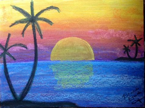 Sunset Desert Painting Easy Pastel Sunset Oil Drawing Brandi Smith ...