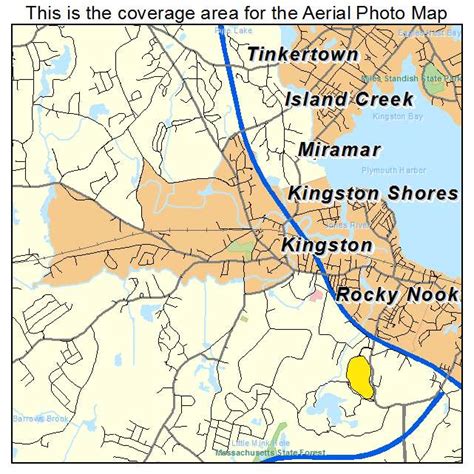 Aerial Photography Map of Kingston, MA Massachusetts