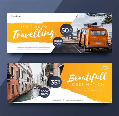 Travel Facebook Banner Template in 2020 | Facebook banner, Banner ...