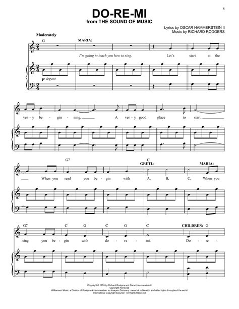 Do-Re-Mi (from The Sound of Music) (Piano & Vocal) - Print Sheet Music