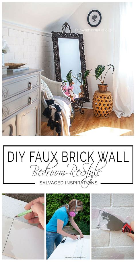 DIY Faux Brick Wall - Salvaged Inspirations