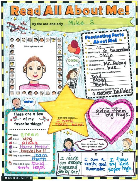 Read all about me poster: classroom worksheet. #AllAboutMeActivities# ...