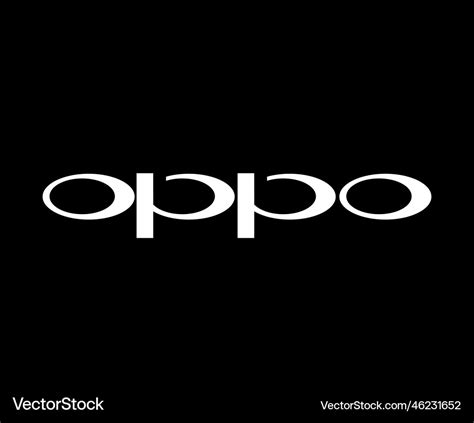 Oppo logo brand phone symbol white design Vector Image