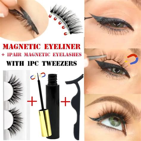 Magnetic Eyelash Magnetic Liquid Eyeliner& Magnetic False Eyelashes ...