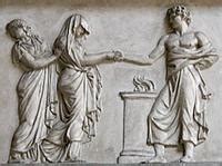 The ancient Roman marriage ceremony and its links to modern weddings.