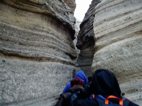 The slot canyon at Tent Rocks National Monument in the Jemez Mountains ...