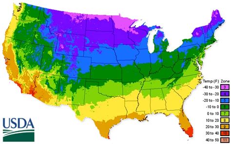 USDA Hardiness Zone Map