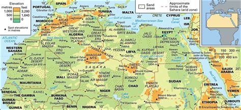 Africa Map With The Sahara Desert - Fancie Shandeigh