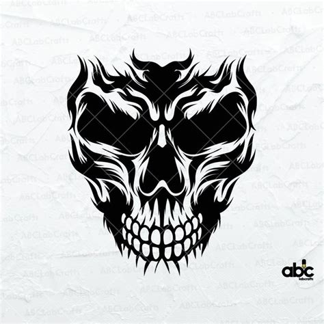 Skull Svg File Skull Png Skull Design Svg Skeleton Svg Halloween Skull ...