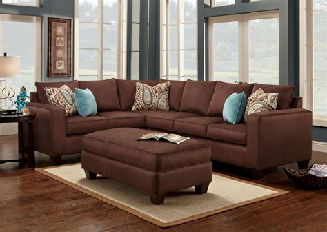 Hannah Sectional Sofa by Franklin | Brown sofa living room, Living room ...