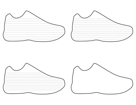 Free Printable Shoe-Shaped Writing Templates