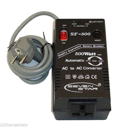 Seven Star SF500 500 Watt Voltage Converter USA Plug Adapter Up Down ...