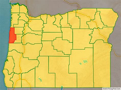 Map of Lincoln County, Oregon - Thong Thai Real