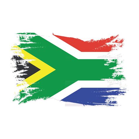 South Africa Flag With Watercolor Brush style design vector 3000873 ...