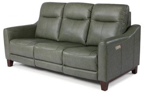 Flexsteel Forte Leather Power Reclining Sofa with Power Headrests 1197 ...