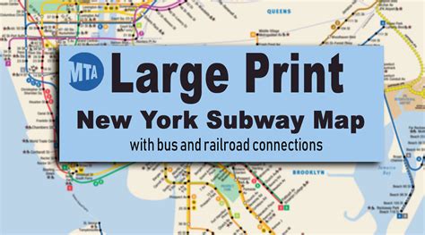 New York City Subway Map For Large Print Viewing and Printing