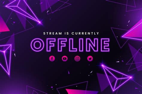 Free Vector | Abstract offline twitch banner template