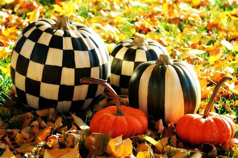 MarvinsDaughters: DIY Black & White Checkered Pumpkins