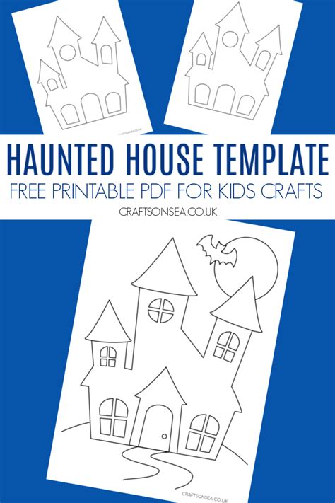 Haunted House Template (FREE Printable PDF) - Crafts on Sea