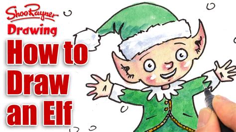 How to draw a Christmas Elf - YouTube