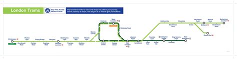 London tram map - London trams map (England)