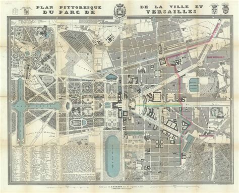 Plan Pittoresque de la Ville et du Parc du Versailles.: Geographicus ...