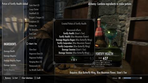 How to make blacksmith potion skyrim