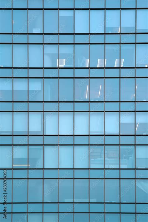 Glass blue square Windows of facade modern city business building ...