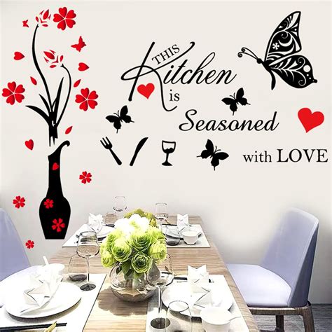 Free Shipping on All Orders Kitchen is the Heart Wall Quotes Stickers ...