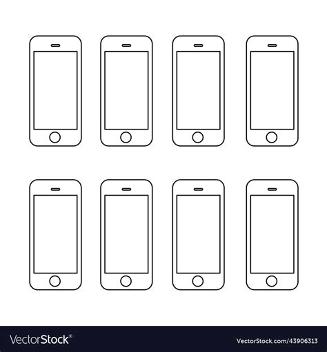 Wireframe smartphone design ui Royalty Free Vector Image