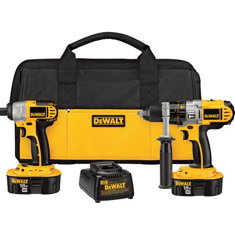 FREE SHIPPING — DEWALT 18V Cordless Combo Kit — 2-Tool Set With 2 ...