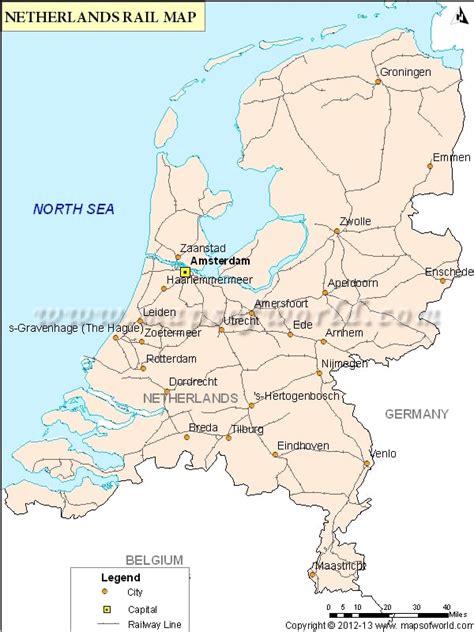 Netherlands Train Network Map | Netherlands Rail Map