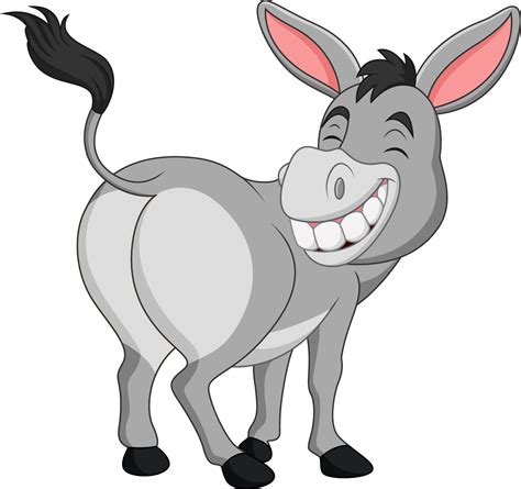 Cartoon happy donkey showing ass 8734496 Vector Art at Vecteezy