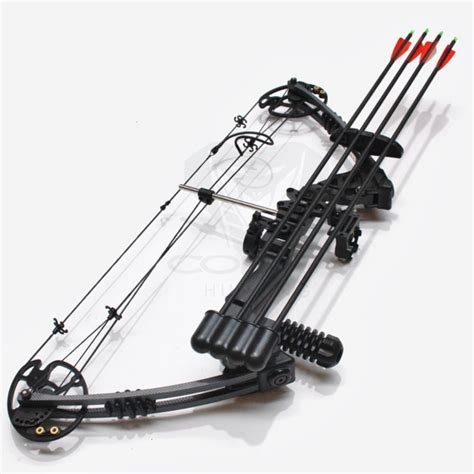 20-70lbs Black Compound Bow RH 8 X CARBON ARROW - COBRA Hunting