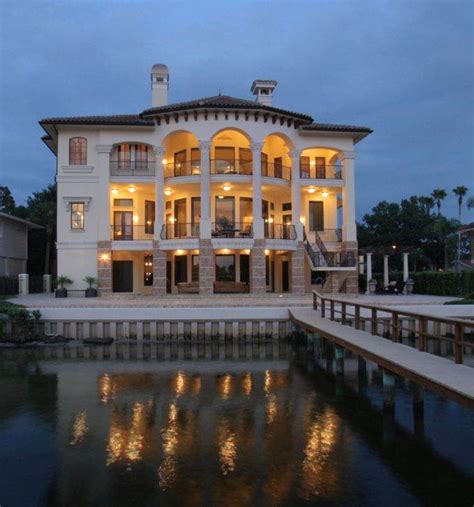 Venetian Style Waterfront Palazzo - Mediterranean - Exterior - Orlando ...